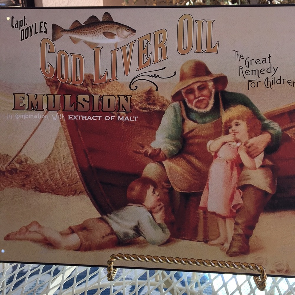 Captain Doyles cod liver oil metal sign wall Decor